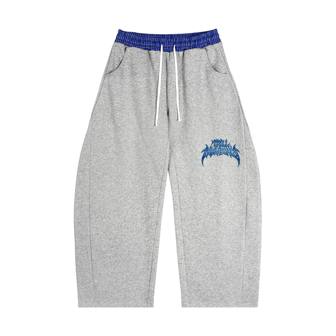 Plaid Waistband Barrel Sweatpants