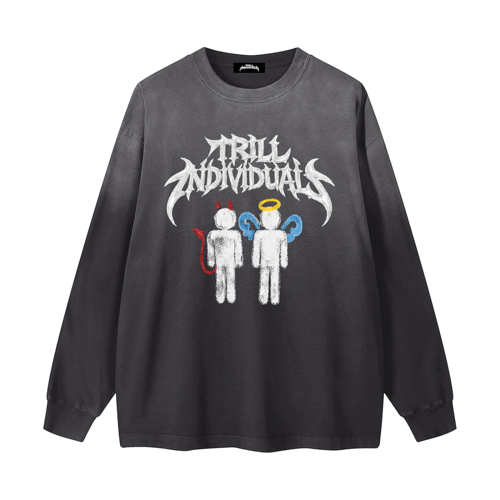 Chalk print Graphic Long Sleeve