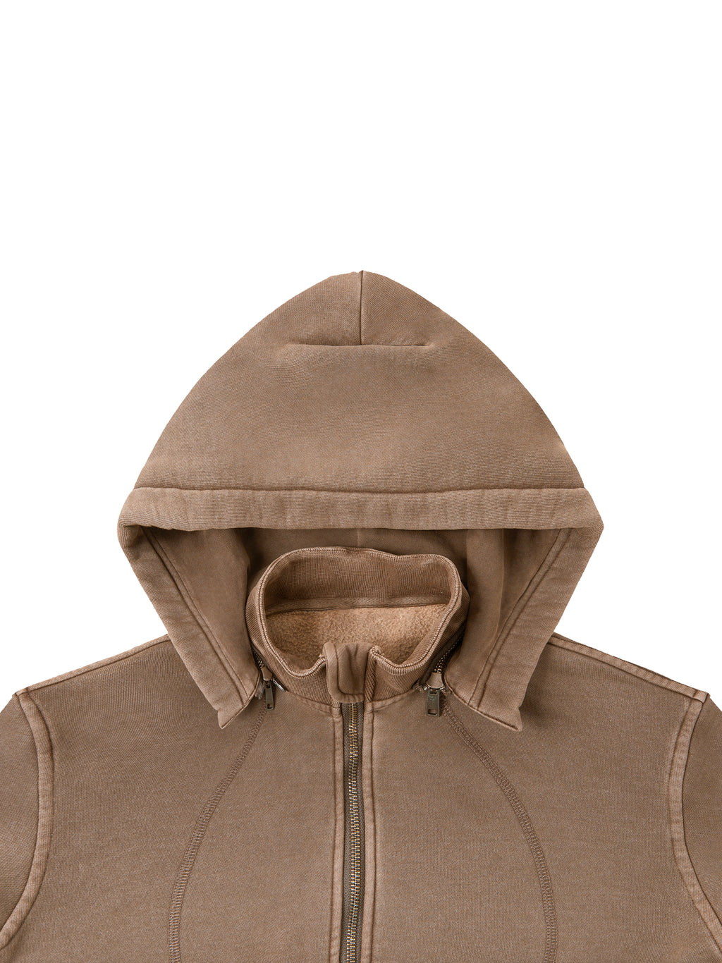 Women removable Cropped Fleece Hoodie