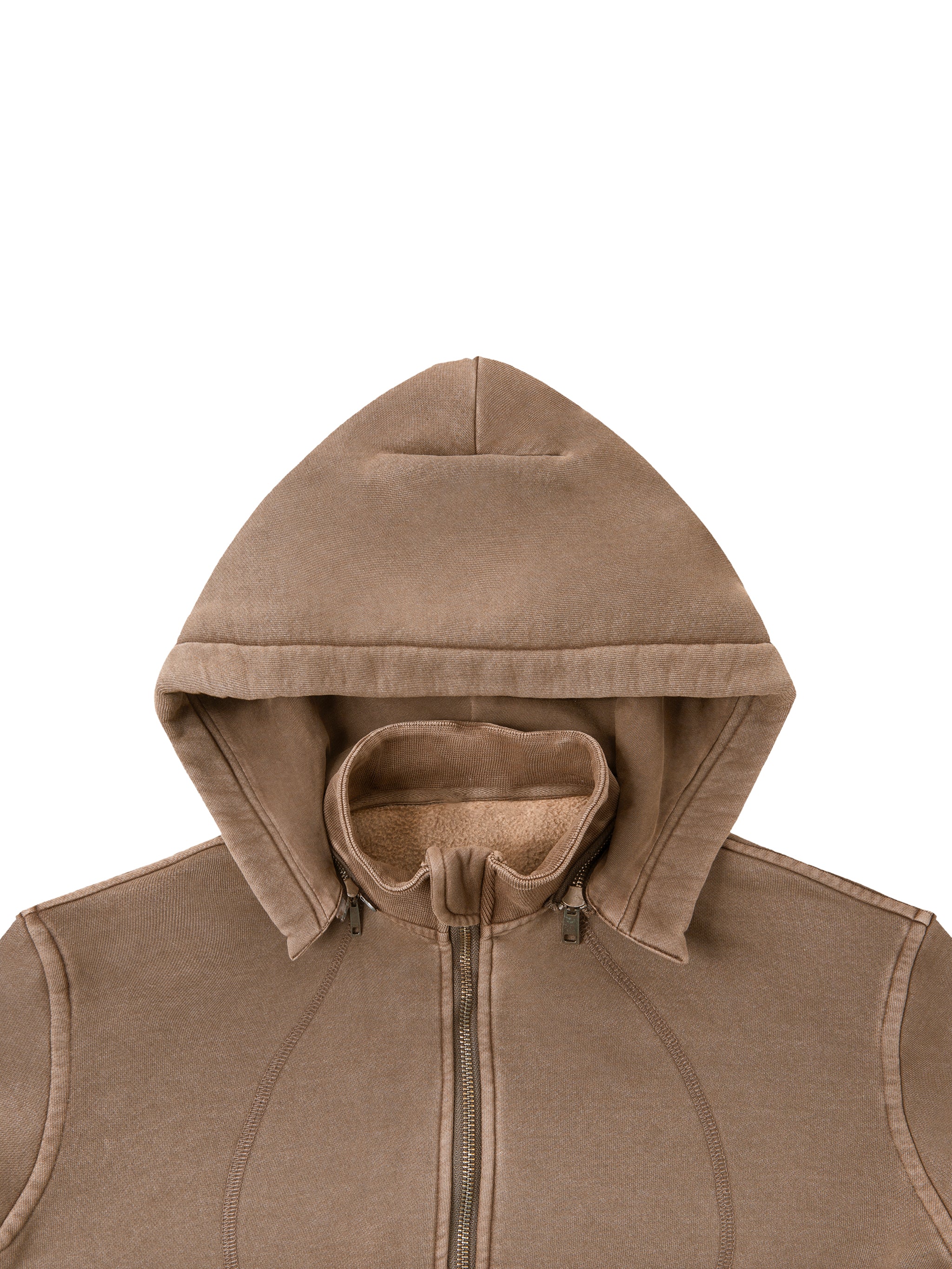 Women removable Cropped Fleece Hoodie